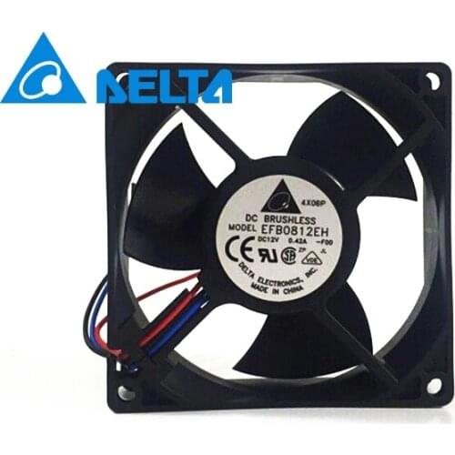 New EFB0812EH-F00 8025 8CM 80mm 12V 0.42A overclocking cooling fan for Delta 80*80*25mm