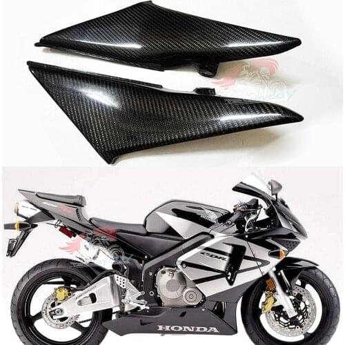 Tank Side Cover Panel Fairing For Honda CBR600RR F5 2003 2004 Carbon Fiber Motorcycle