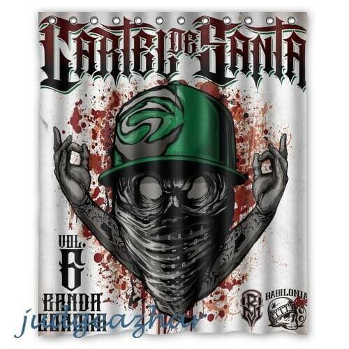 Cartel De Santa Vol Banda Sonora Babilonia Custom Shower Curtain