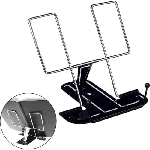 Portable Foldable Adjustable Bookshelf Reading Book Stand Document Holder Tilt Metal Desk Lectern Holder For Office School Tools