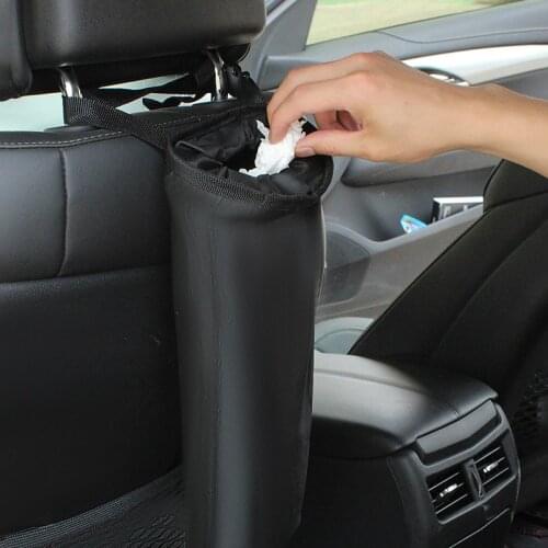 Portable Car Seat Back Garbage Bag Car Auto Trash Can Leak-proof Dust Holder Case Box Car Styling Oxford Cloth Car Accesories