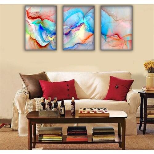 Print Grey Multicolor Abstract Unreal Cloud Poster Set Of 3 Whale Art Print Bedroom Wall Art Wall Painting