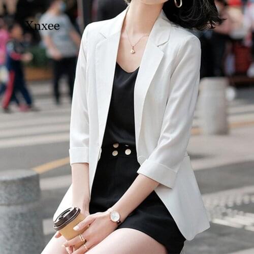 Blue Office Suit New Leisure Single Button Brazer Fashion Temperament Commuting Spring Autumn Casual Solid Color Slim Clothing