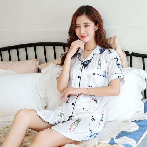 Smmoloa Women Sexy Silk Satin Robe Lingerie Night Wear Bathrobe Spring Summer