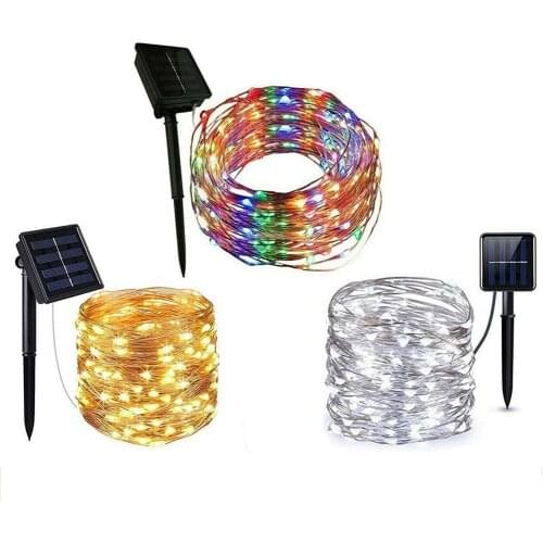 Outdoor Solar Lights String Waterproof 10M 100 LED Light String Garden Plant Glowing Dress Fairy Decoration String Light nearby