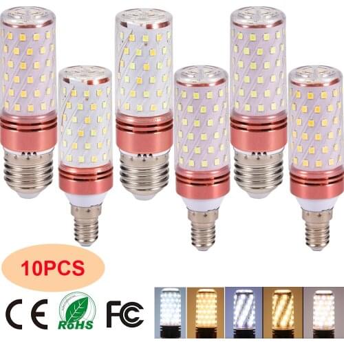 10pack E27 E14 80 LEDs SMD2835 Led Candle Bulb Save Energy Warm white/ White /Three-color LED Corn Lamp Bulb Light