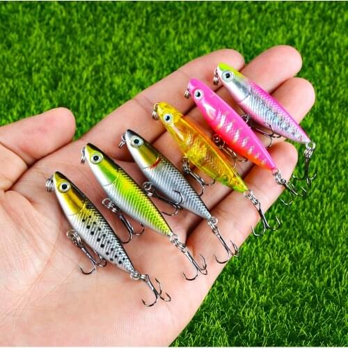 1Pcs Small Pencil Fishing Bait 4.5cm 1.8g Topwater Wobbler Mini Crankbait Pesca Bass Lure For Pike Tackle