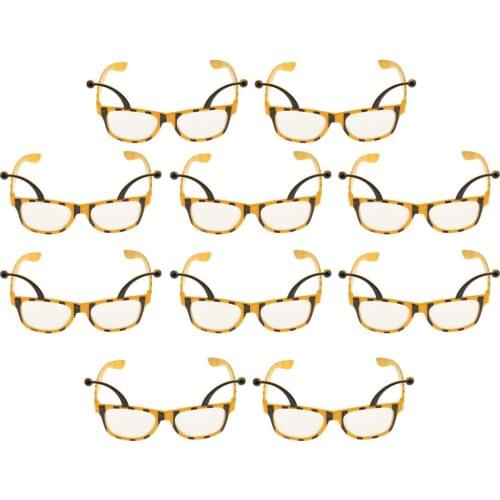 10 Pieces Funny Bee Party Glasses Honeybee Eyeglasses Costume Fancy Dress
