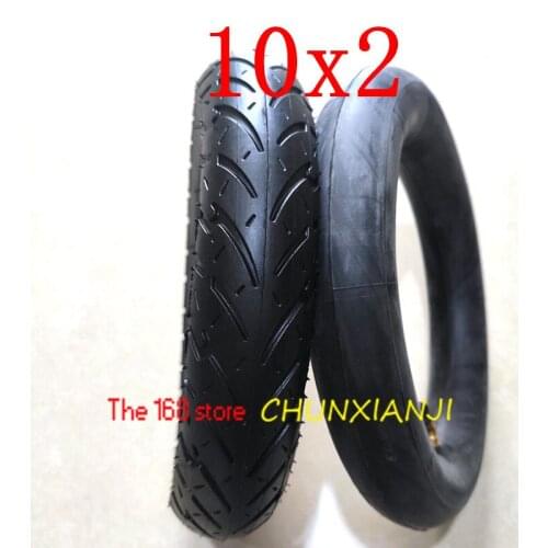 High Quality 2pcs 10x2 Inner and Outer Tyre Bike Heavy Duty 10*2 Tyre Inner Tube for Bike Tricycle Baby Stroller 3 Wheel Bicycle