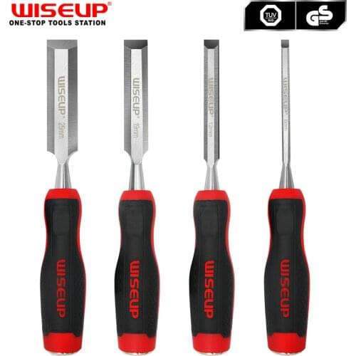 WISEUP Carpentry Woodworking Carving Set Professional CR-V Wood Chisel Tool Steel Striking Cap Carving Gouge DIY Hand Tools