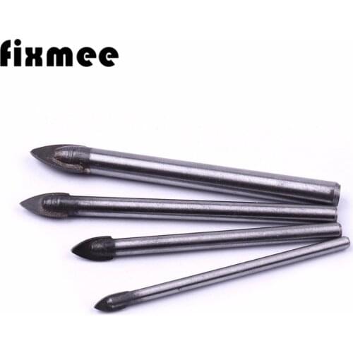 4pcs Glass Drill Bits Tungsten Carbide Tipped for Drilling on Ceramic Tile Mar 3 5 6 8mm
