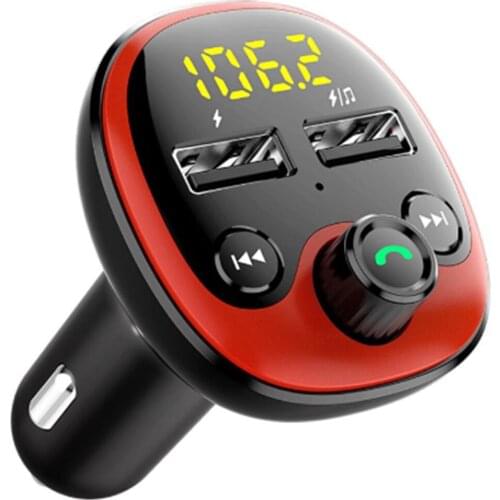 DC 12-24V 3.1A Dual USB Port Car Charger Wireless Hands-free Radio Receiver MP3 Player Support BT music/TF card/U disk playback