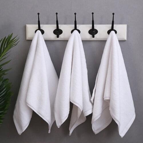 34x74cm White Cotton Towels Super Absorbent Soft Face Towel Bath Towel Household Wipes Travel Washcloth For Hotel Use