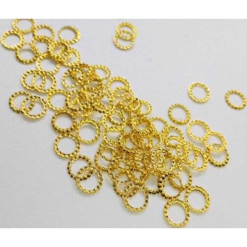 Big Sale ## Metal Nail Studs rhinestone 100pcs/lot hot DIY Nail Art Studs Rivet Inverted gold round mini nail art design