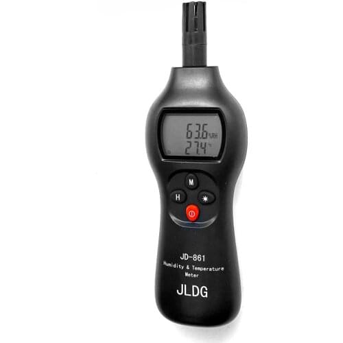 JD861 Digital Temperature and Humidity Meter LCD Display with Backlight ℃/℉ Adjustable Support Data Hold Function