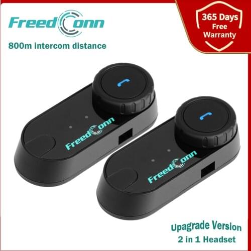 Freedconn TCOM OS Intercom Motorcycle Helmet Bluetooth Headset 2 In 1 Micphone Speaker Stereo Sound Quality Interphone FM Radio