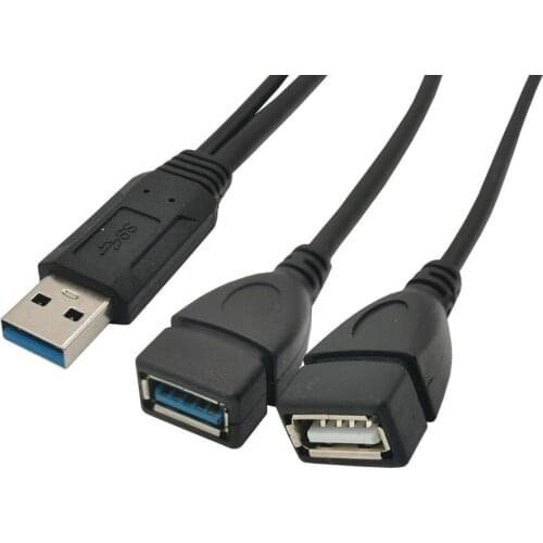 USB 3.0 A Male to USB 3.0+USB 2.0 Female Cable Expand Cord 0.3M S-205