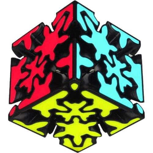 Speed Cube 3x3 Gear Cube Creative 3D Jigsaw Twist Puzzle Original Design Brainteaser IQ Challenge for Kids and Adults
