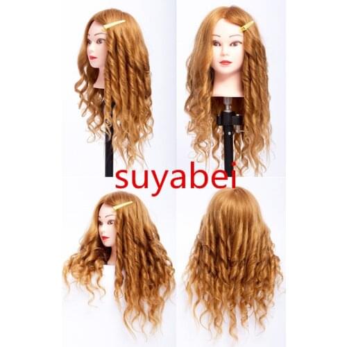 Pro head mannequin dummy 85% natural human Hair head Mannequin head with hair teaching head dummy