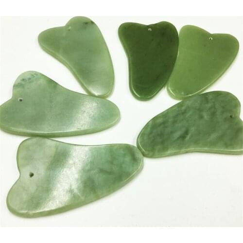 70g Natural Jade Scraping Board Facial Massager Pressure Therapy Scraper Health Care Beauty Massage Tool For Face