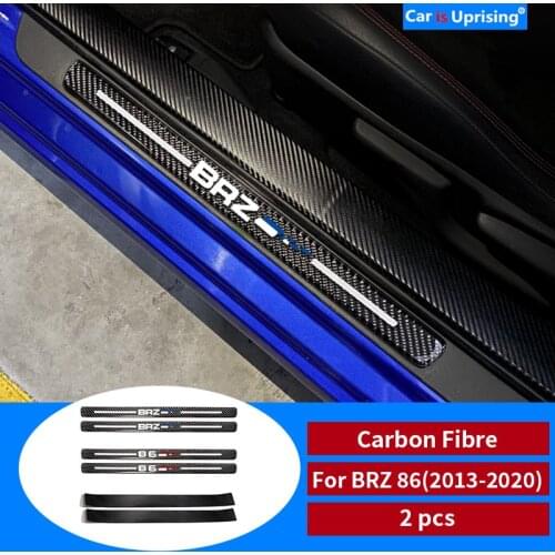 Carbon Fiber Door Sill Scuff Plate Guards TRD STI Door Sills Protector Trim Car Stickers For Subaru BRZ Toyota 86 2013-2020