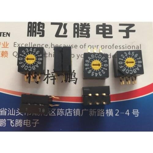 Original new 100% SD-1011 0-F 16-bit rotary dial code switch 3:3 positive code side adjustment