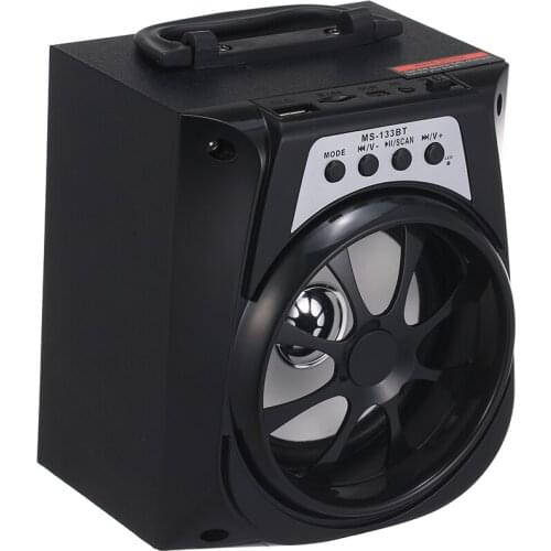 MS-133BT Portable Outdoor Speaker Colorful LED Light Super Bass Wireless BT Speakers FM Radio TF Card AUX IN U Disk Music Player