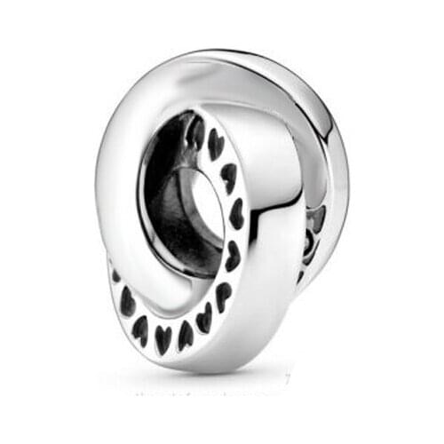 School Gift 2020 Autumn 925 Sterling Silver Beads Winding Double Loop Charm Fit Original Pan Bracelets Women DIY Jewelry