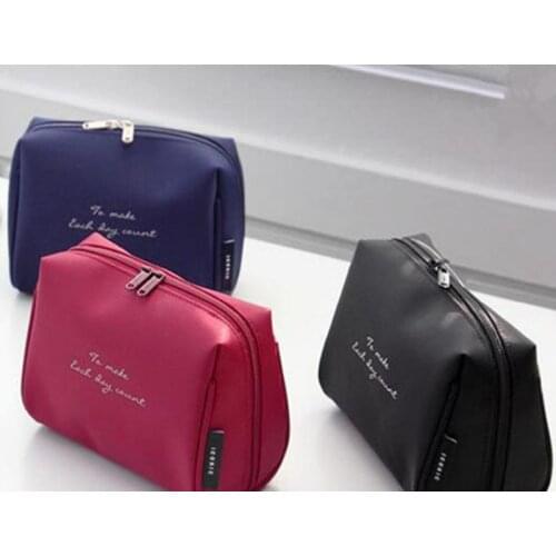 Storage Bags New brief nylon cosmetic package high capacity portable Drawstring travel stereo bag make-up package Dustproof Cove