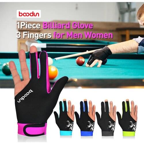 1PC 3 Fingers Snooker Billiard Glove Men Women Billiard Cue Glove Pool Sports Right Left Hand Billiard Shooters Snooker Gloves