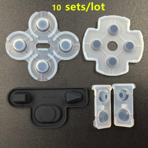 10sets Soft Rubber Silicone Conductive Adhesive Button Pad keypads for Sony PS3 PlayStation 3 Controller Gamepad Repair Part
