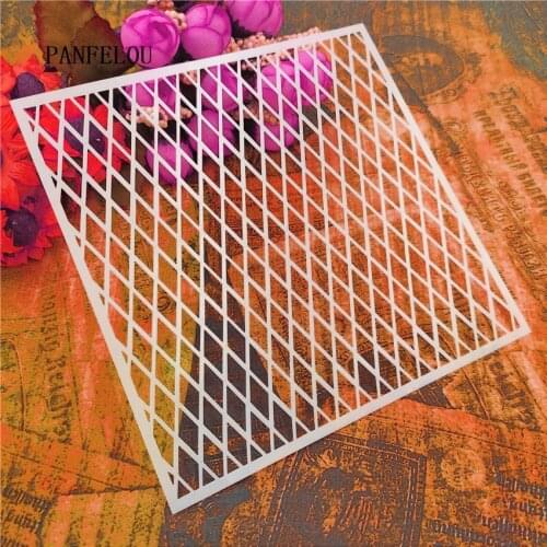 13*13cm Hote Sale hypotenuse scrapbook stencils spray plastic mold shield DIY cake hollow Embellishment printing lace ruler