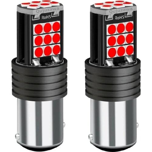 2PCS 1157 P21/5W BAY15D Super Bright 3030 LED Car Tail Brake Lamps Turn Signals Bulb Auto Daytime Running Light Red White Yellow
