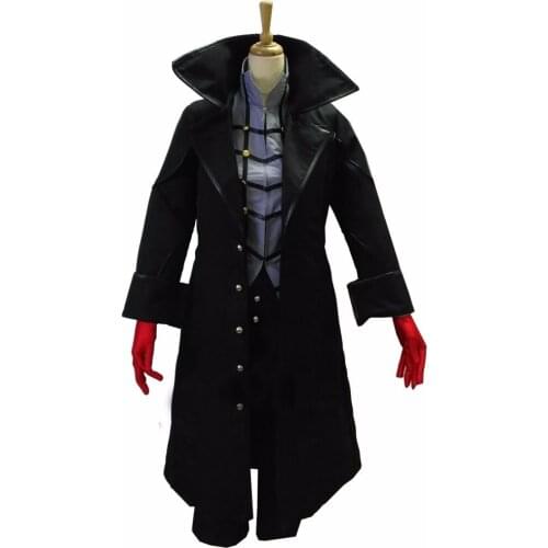 2018 Persona 5 Leading Character Hero Male Outfit Black Jacket Shirt Pants Clothing Uniform Cosplay Costume with Red Gloves