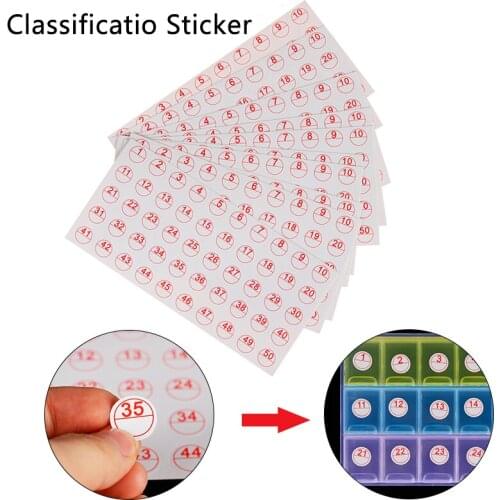 5/10/15 Sheets Diamond Classification Storage Distinguish Label Stickers Diamond Painting Accessories Tool Box Sticker