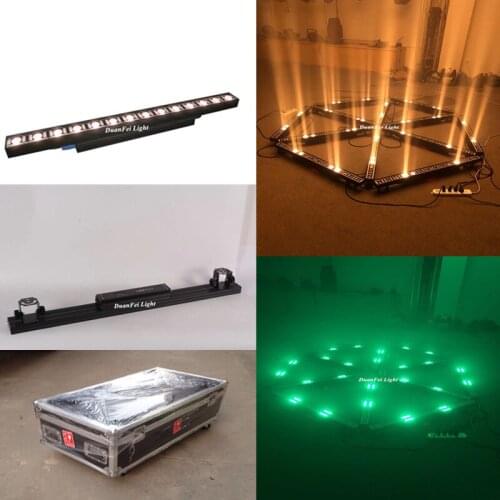 With Flycase 8pcs rgb wash bar beam strobe pixel dot light 14x3w warm white led wash bar beam