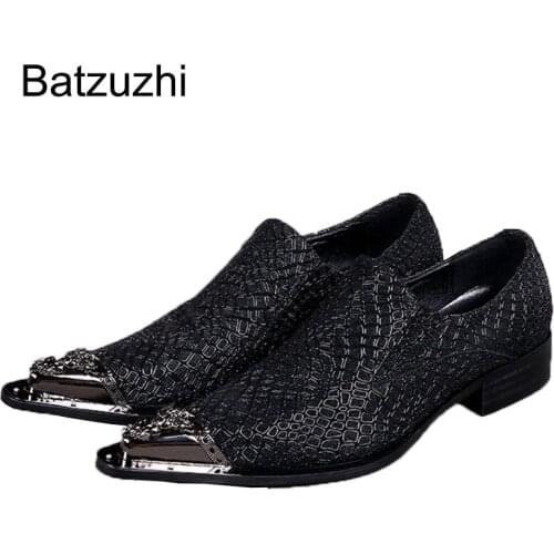 Batzuzhi Handmade Oxford Shoes For Man British Style Pointed Toe Leather Business Office Dress Shoes Man Plus Size 38-46
