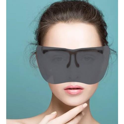 Oversized Exaggerated Visor Wrap Shield Anti-Impact Anti-Splash Cycling Sunglasses Large Mirror Half Face Cycling Shield Guard