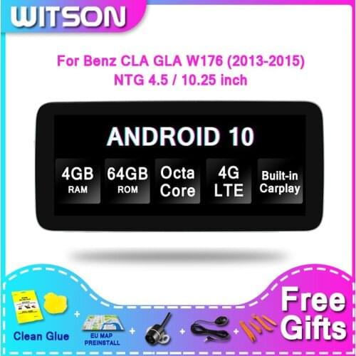 WITSON BIG SCREEN Android 10.0 4G+64GB For MERCEDES-BENZ E CLA GLA W176 A160 A180 A200 A200 A250 A260 A45