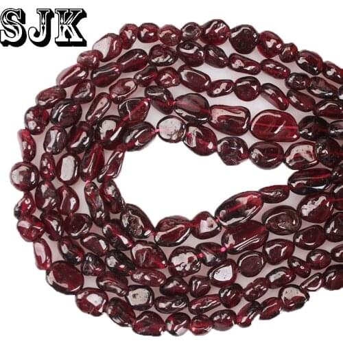 Natural Stone Irregular Garnet Gravel Beads 4-6mm 8-10mm DIY Necklace Earring Beads For Jewelry Making Accessories