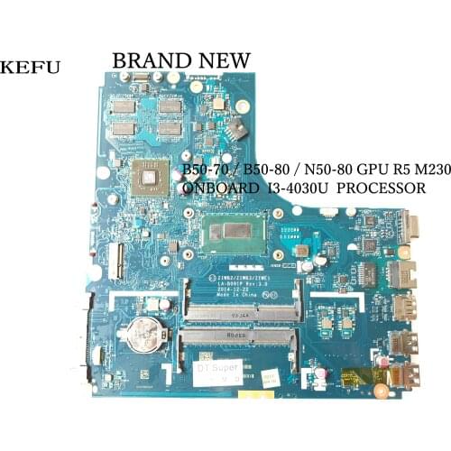 FAST SHIPPING.NEW ITEM , ZIWB2 / ZIWB3 / ZIWE1 LA-B091P for Lenovo B50-70 Laptop motherboard .I3-4030U, GPU R5 M230