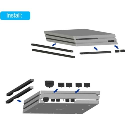 Black Sponge Dust Proof Cover Case Mesh Stopper Pack Kits for PS4 Pro Gaming Console Protection Net Plug Game Dust-Proof Case