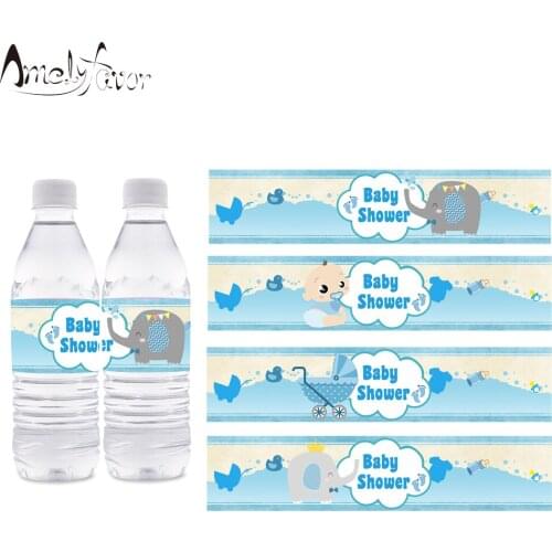 Boy Baby Shower Theme Party Bottle Labels Decoration Boys Birthday Event Party Decorations Supplies Personalized Bottle Wrapper