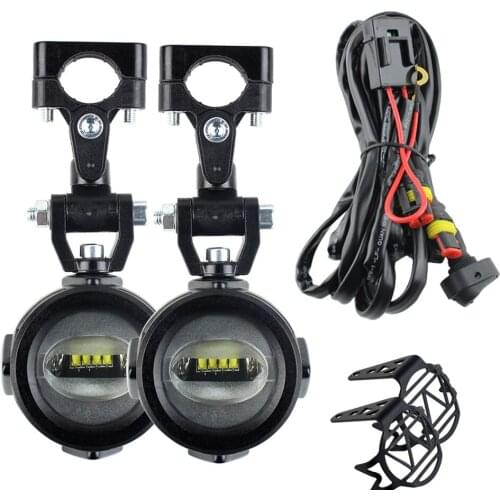 Motorcycle Auxiliary Fog Lights Spot Driving Lamps Brackets Covers Harness Accessories For BMW R1200GS F800GS F700GS F650 K1600