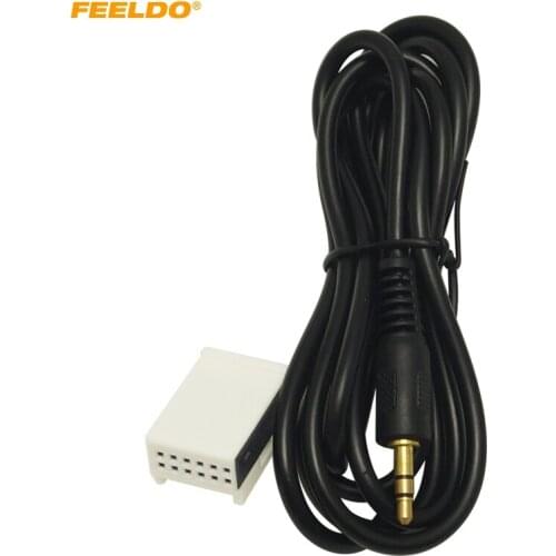 FEELDO Car 3.5mm Male Jack AUX Adapter Cable For Mercdes Benz Comand APS NTG GL W169-221 Audio Cable Data Wire #HQ5719