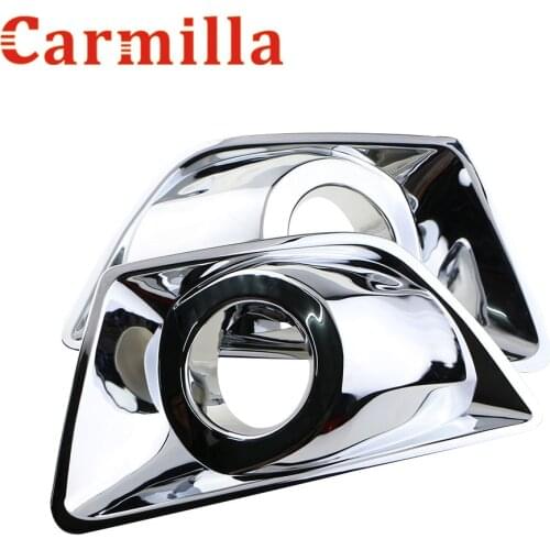 Carmilla ABS Chrome Front Fog Lamp Cover All Around Fog Lights Refitting Sticker For Ford Ecosport 2013 2014 2015 Acc