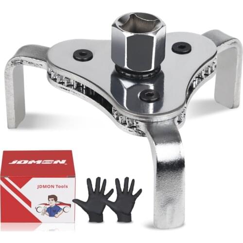 Three-Claw Oil Filter Removal Tool To Send Gloves Universal Adjustable Oil Filter Wrench 55-115mm Car Repair And Maintenance