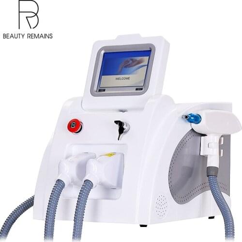 Hottest portable 2 in 1 elight ipl opt shr rf nd Yag Laser Tattoo removal/ipl hair removal machine