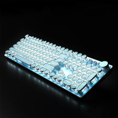 Mechanical Keyboard and Mouse Sets Green Axis Blue Color Wired USB Keyboard with White Lighting for Gamer PC