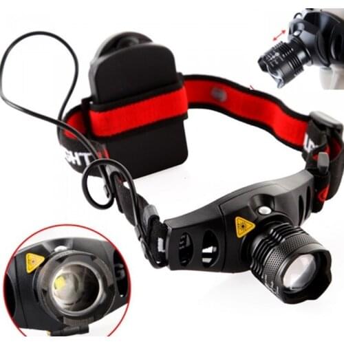 Sanyi Zoomable Headlight LED Mini Head lamp 4 Modes Zoomable Focus Headlamp Lantern For Camping Hunting Spotlight 1200 Lumen